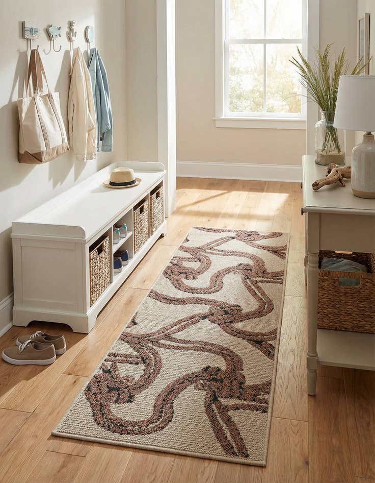 Detail image of 2' x 5'  Washable Coastal Indoor / Outdoor Runner Rug