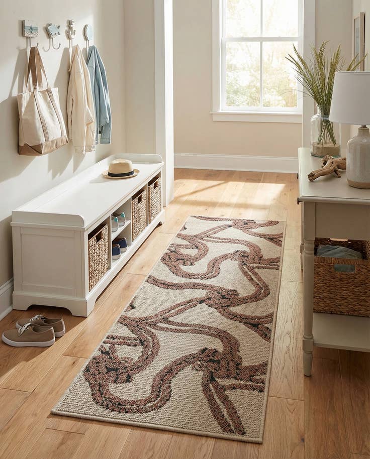 Detail image of 2' x 5' Easy-Clean Coastal Indoor / Outdoor Runner Rug
