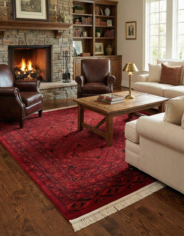 Detail image of 6' 1 x 6' 1 Bokhara Square Rug