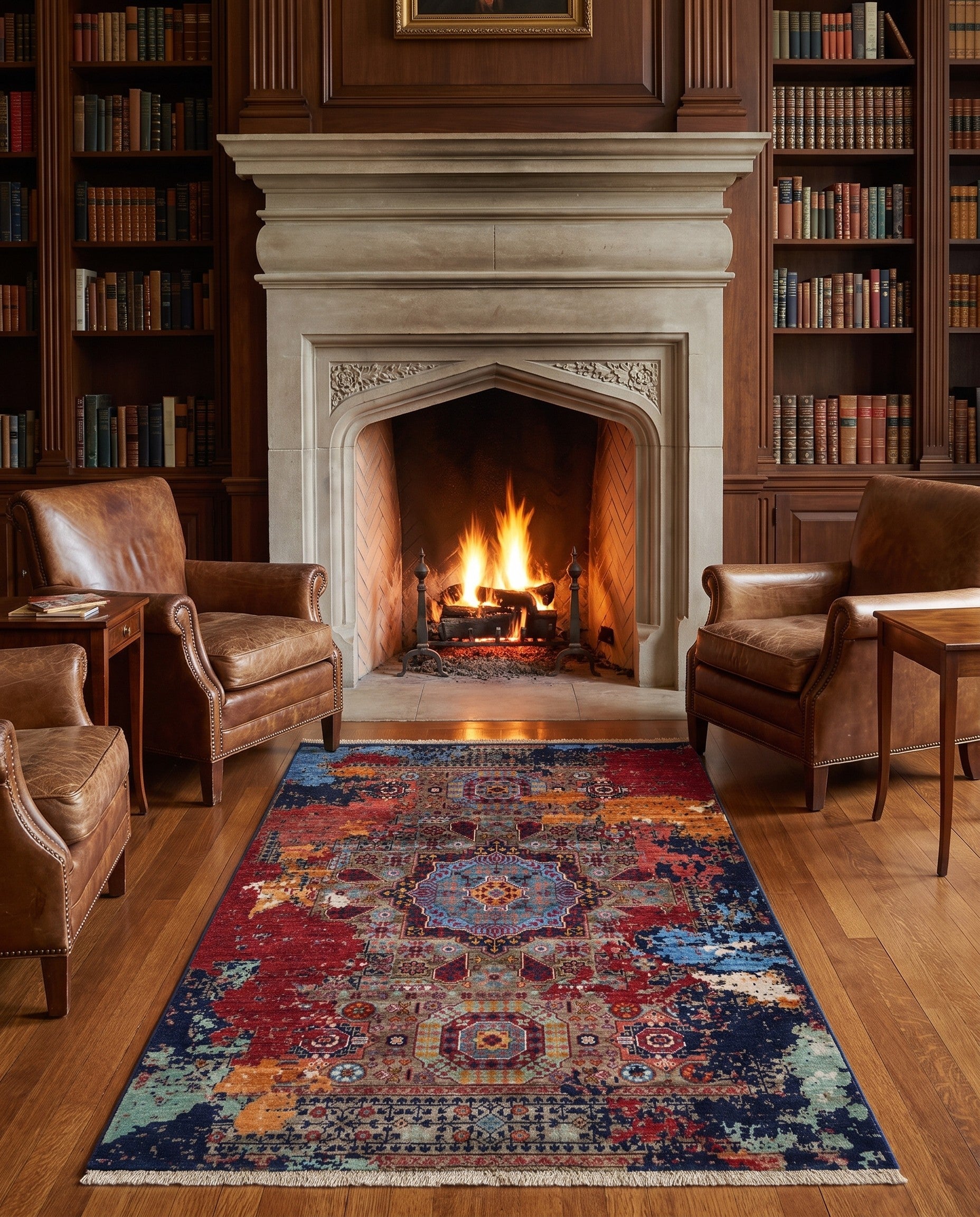 3' 4 x 5' Hand Knotted Mamluk Ziegler Rug