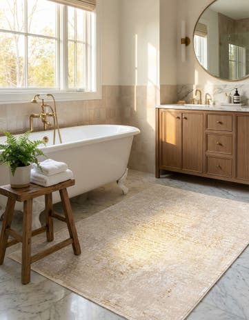 Ivory and Gold Deepa Rug