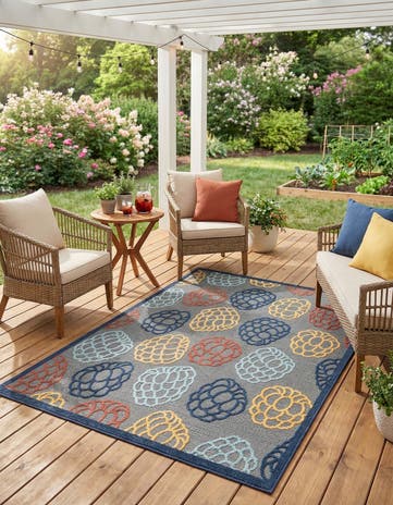 5' x 7' 7 Easy-Clean Indoor / Outdoor Rug