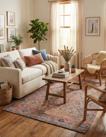5' 3 x 8' Hand Woven Chenille Jute Rug
