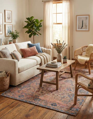 5' 3 x 8' Hand Woven Chenille Jute Rug