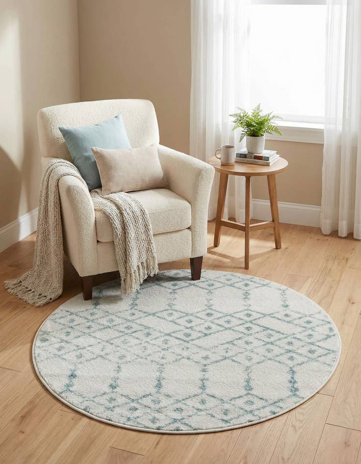 Detail image of  3' x 3' Paxon Trellis Round Rug