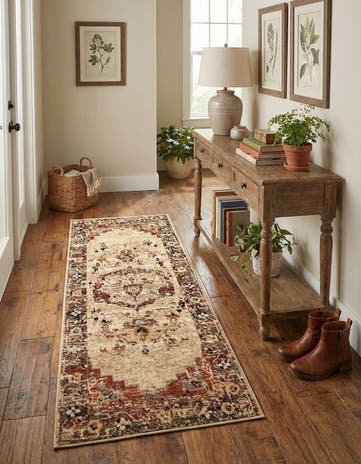 Cream Saturn Runner Rug