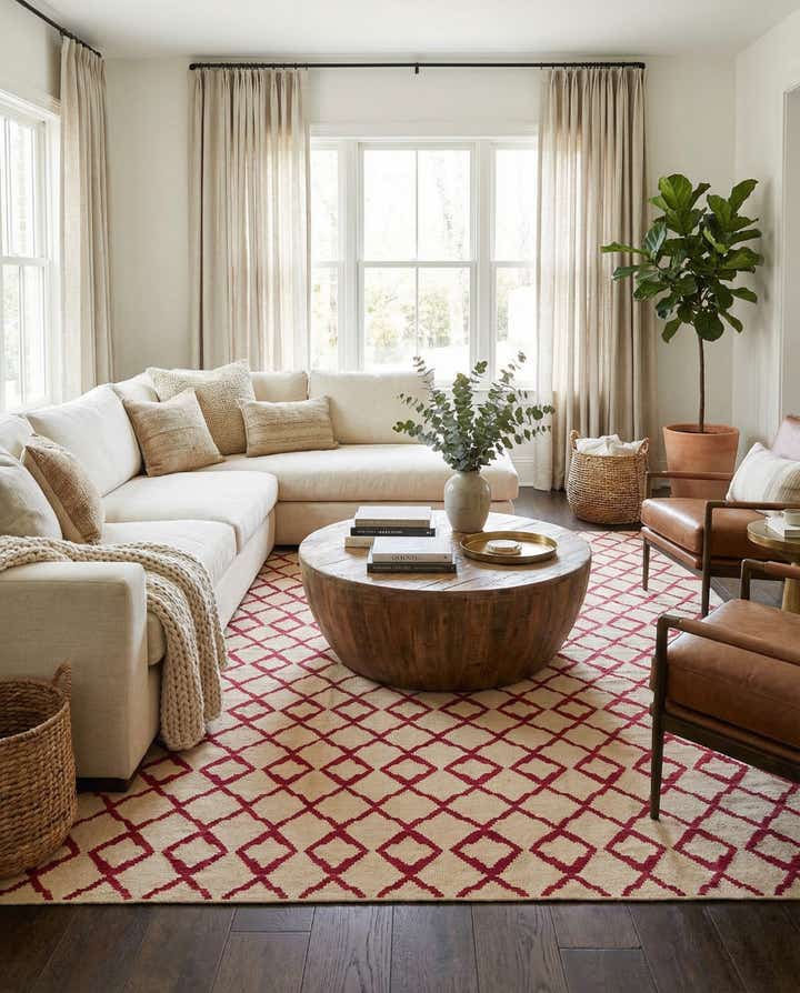 6' 11 x 9' 8 Hand Woven Kilim Modern Wool Rug