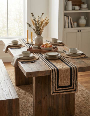 1' 2 x 4' 1 Handmade Braided Jute Table Runner Rug