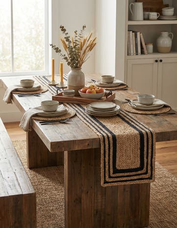 1' 2 x 4' 1 Handmade Braided Jute Table Runner Rug