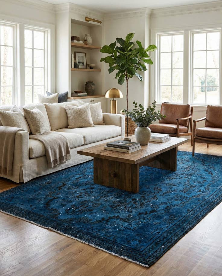 Detail image of 5' 2 x 8' 6 Hand Knotted Ultra Vintage Persian Wool Rug