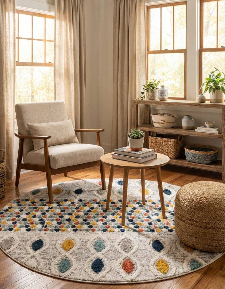 Detail image of 7' x 7' Cherokee Round Rug