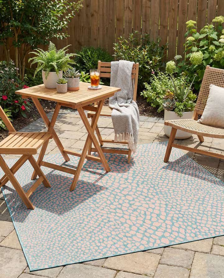 7' 10 x 7' 10 Easy-Clean Jill Zarin Cape Town Indoor / Outdoor Square Rug