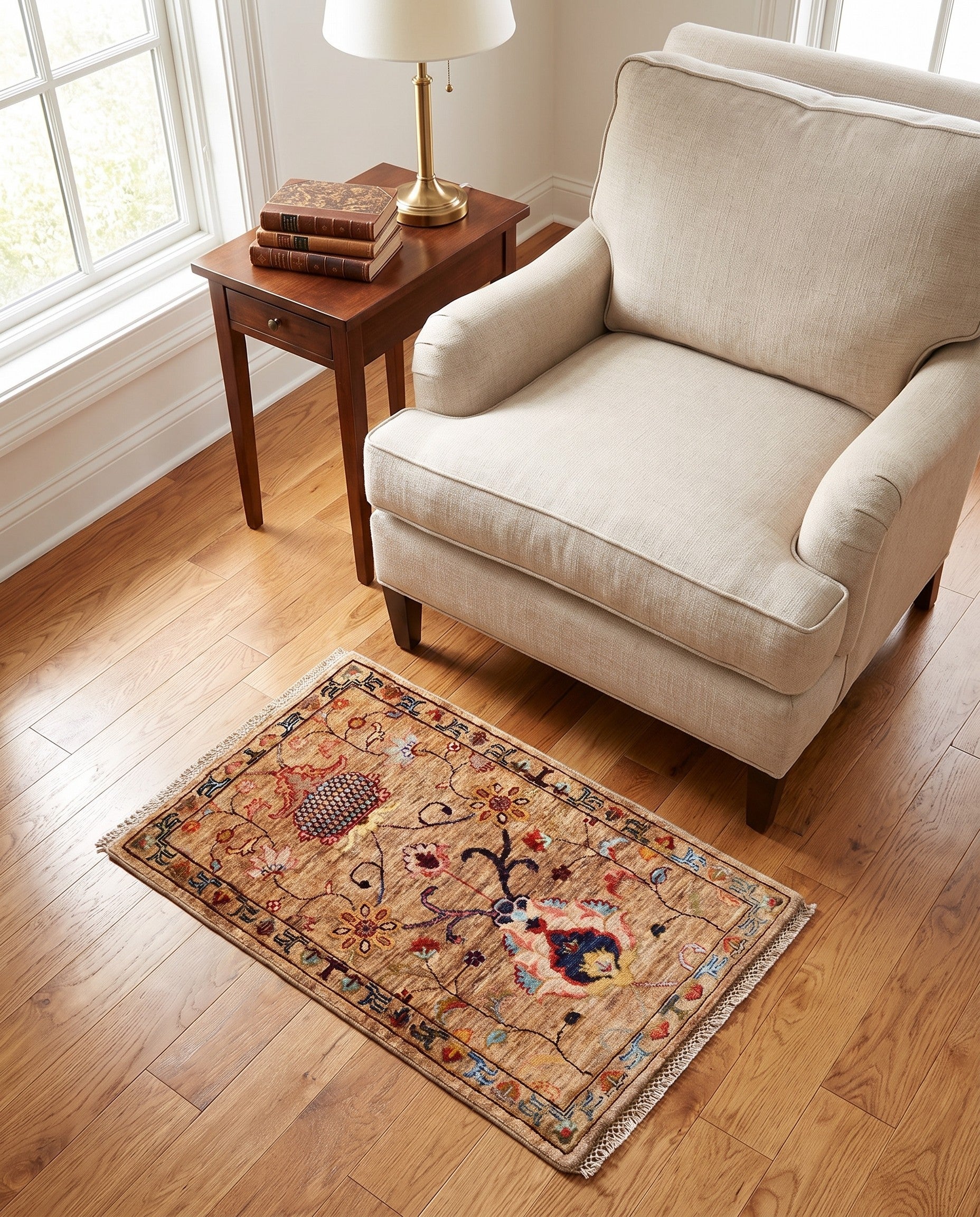 2' x 3' 1 Hand Knotted Ariana Ziegler Rug