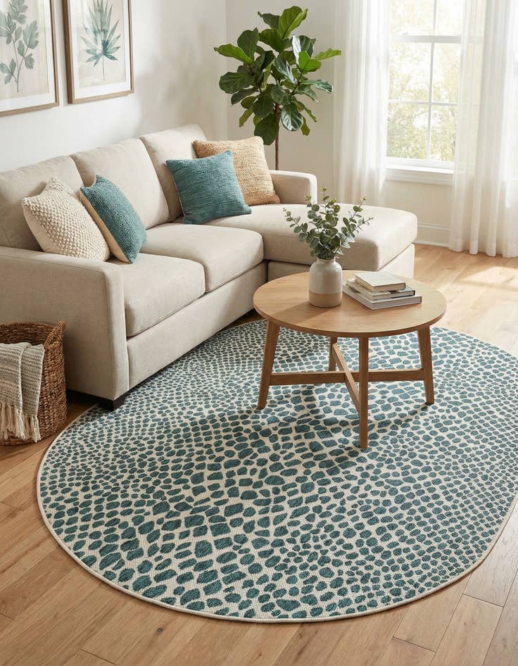 Detail image of 5' 3 x 8' Easy-Clean Jill Zarin Cape Town Indoor / Outdoor Oval Rug