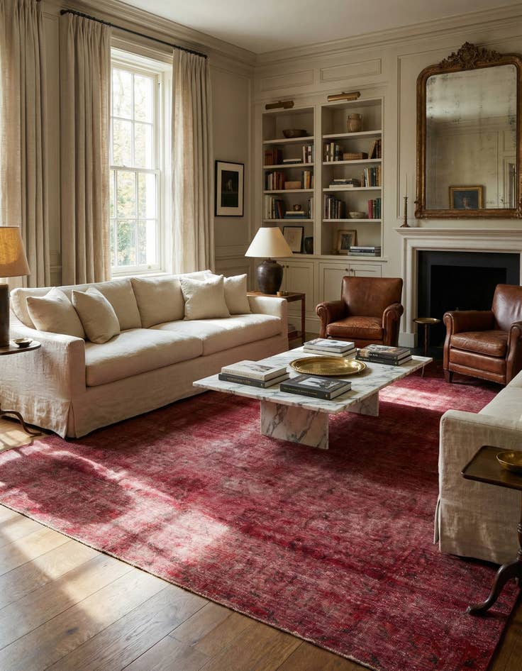 Detail image of 9' 7 x 11' 7  Hand Knotted Ultra Vintage Persian Wool Rug