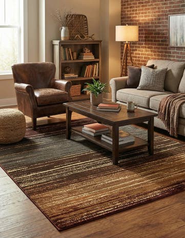 Beige Cafe Square Rug