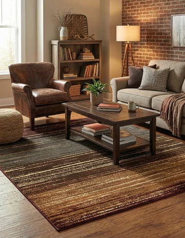 Beige Cafe Square Rug