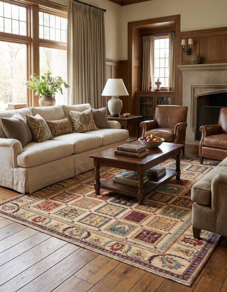 Detail image of  5' 9 x 7' 6  Hand Knotted Ariana Ziegler Rug