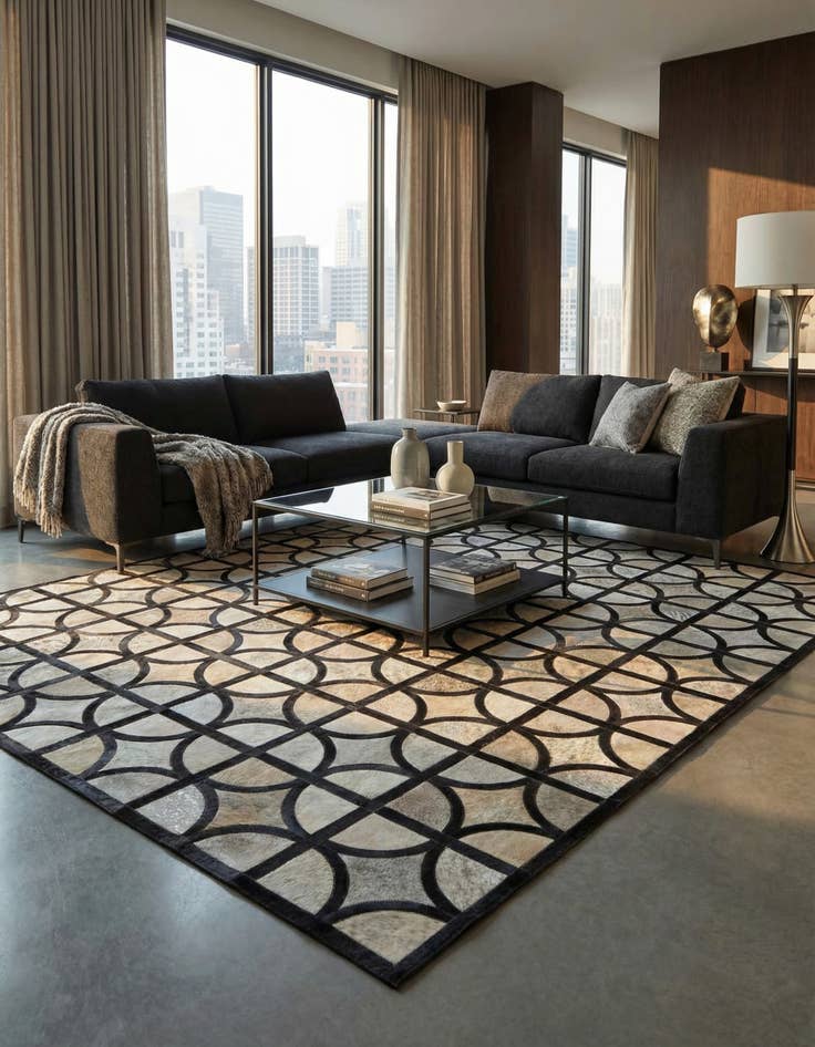 Detail image of 5' 3 x 7' 7 Cowhide Rug