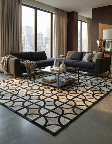 5' 3 x 7' 7 Cowhide Rug