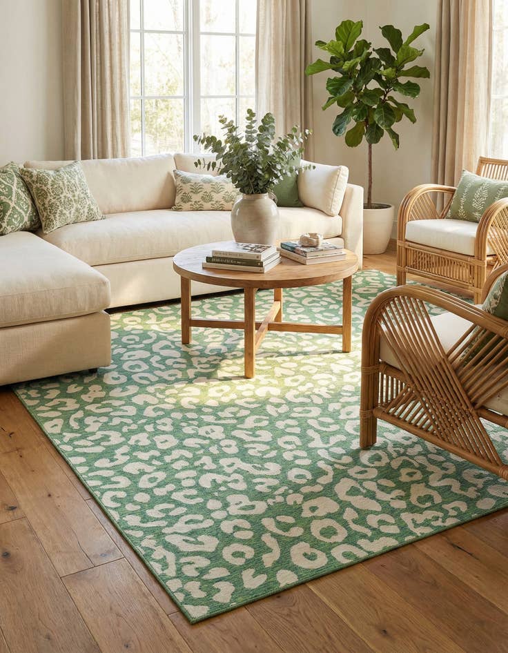 Detail image of 12' x 12'  Washable Safari Indoor / Outdoor Square Rug