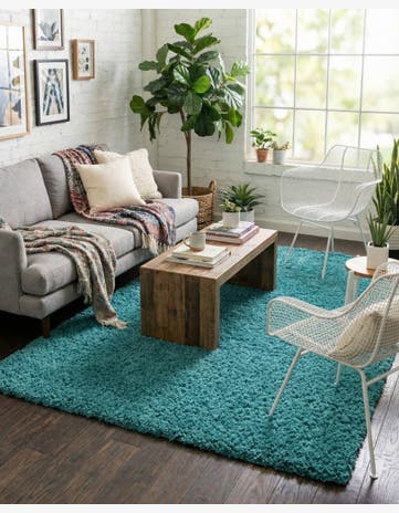 6' x 9' Solid Shag Rug