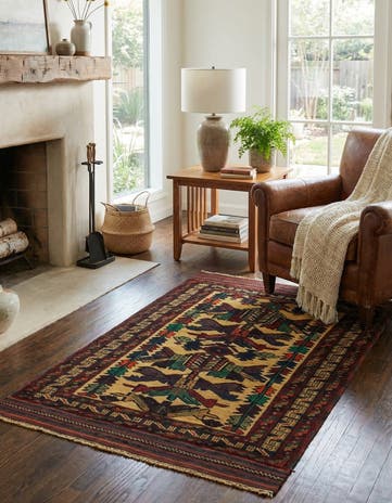 3' x 4' 10 Hand Knotted Sumak Wool Rug