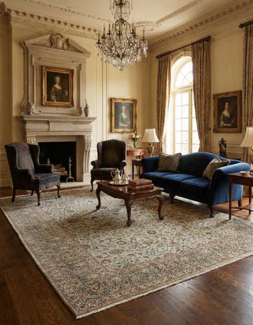 10' 2 x 13' 4 Kashan Wool Rug