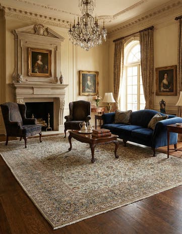 10' 2 x 13' 4 Kashan Wool Rug