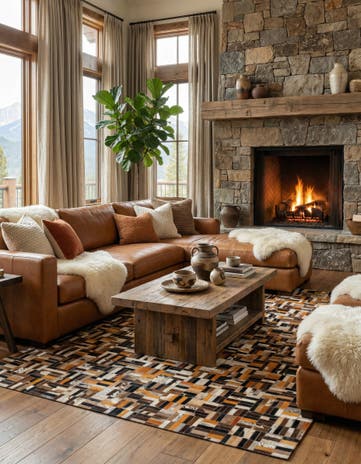 5' x 7' 11 Cowhide - Patchwork Rug