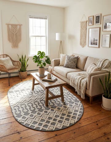 Charcoal Arlo Oval Rug
