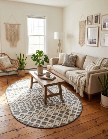 Charcoal Arlo Oval Rug