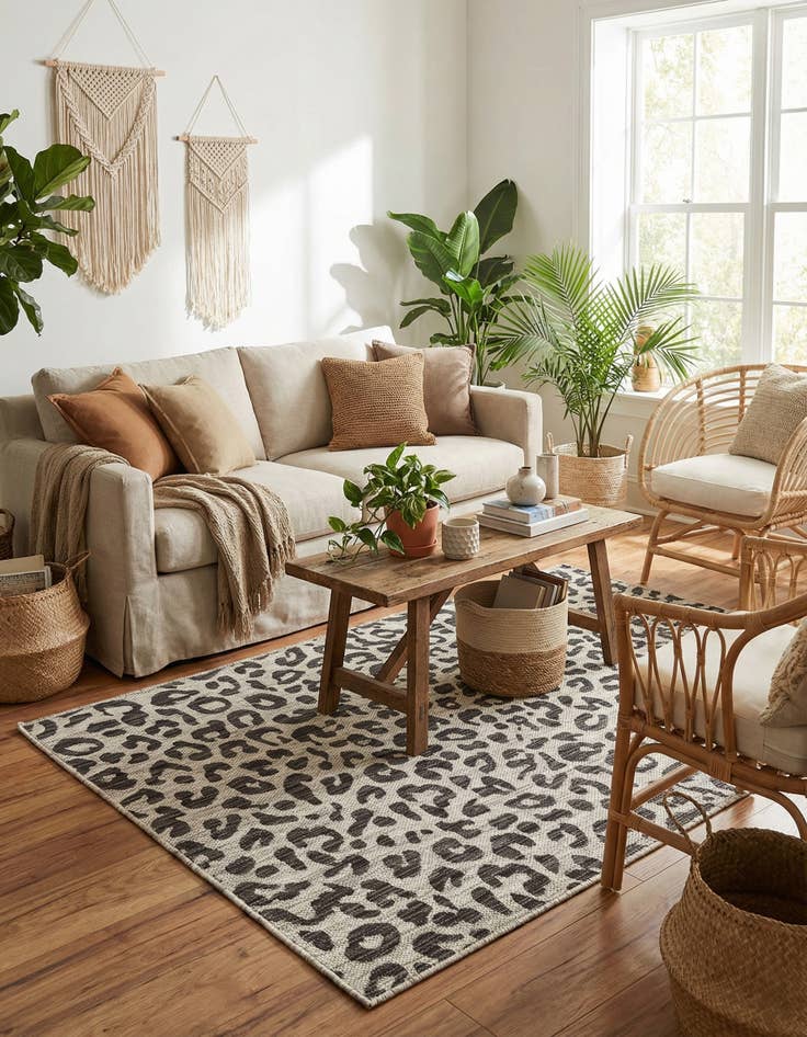 Detail image of  4' x 6'  Washable Safari Indoor / Outdoor Rug