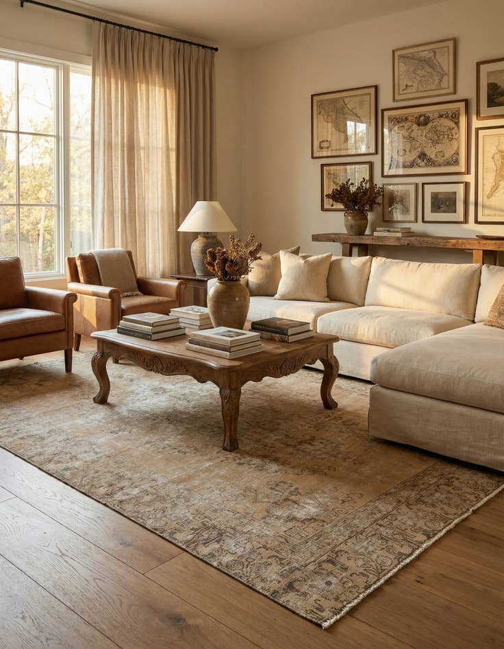 Detail image of 6' 6 x 10' 4  Hand Knotted Ultra Vintage Persian Wool Rug