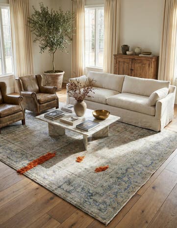 9' 10 x 13' Hand Knotted Ultra Vintage Persian Wool Rug