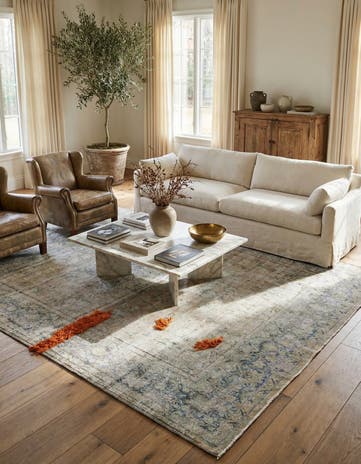 9' 10 x 13' Hand Knotted Ultra Vintage Persian Wool Rug