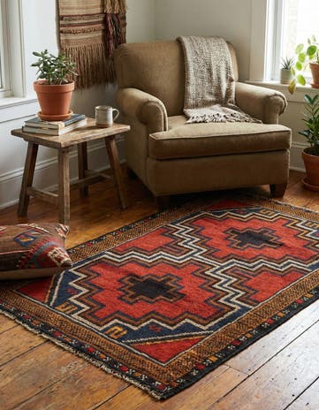 2' 10 x 4' 6 Hand Knotted Balouch Persian Wool Rug