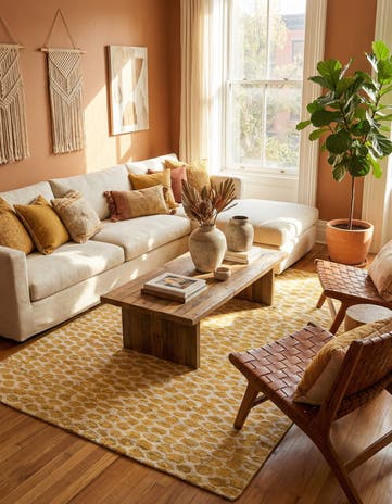 5' 10 x 9' Hand Knotted Moroccan Wool Rug