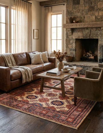 5' 7 x 8' 3 Hand Knotted Kazak Oriental Rug