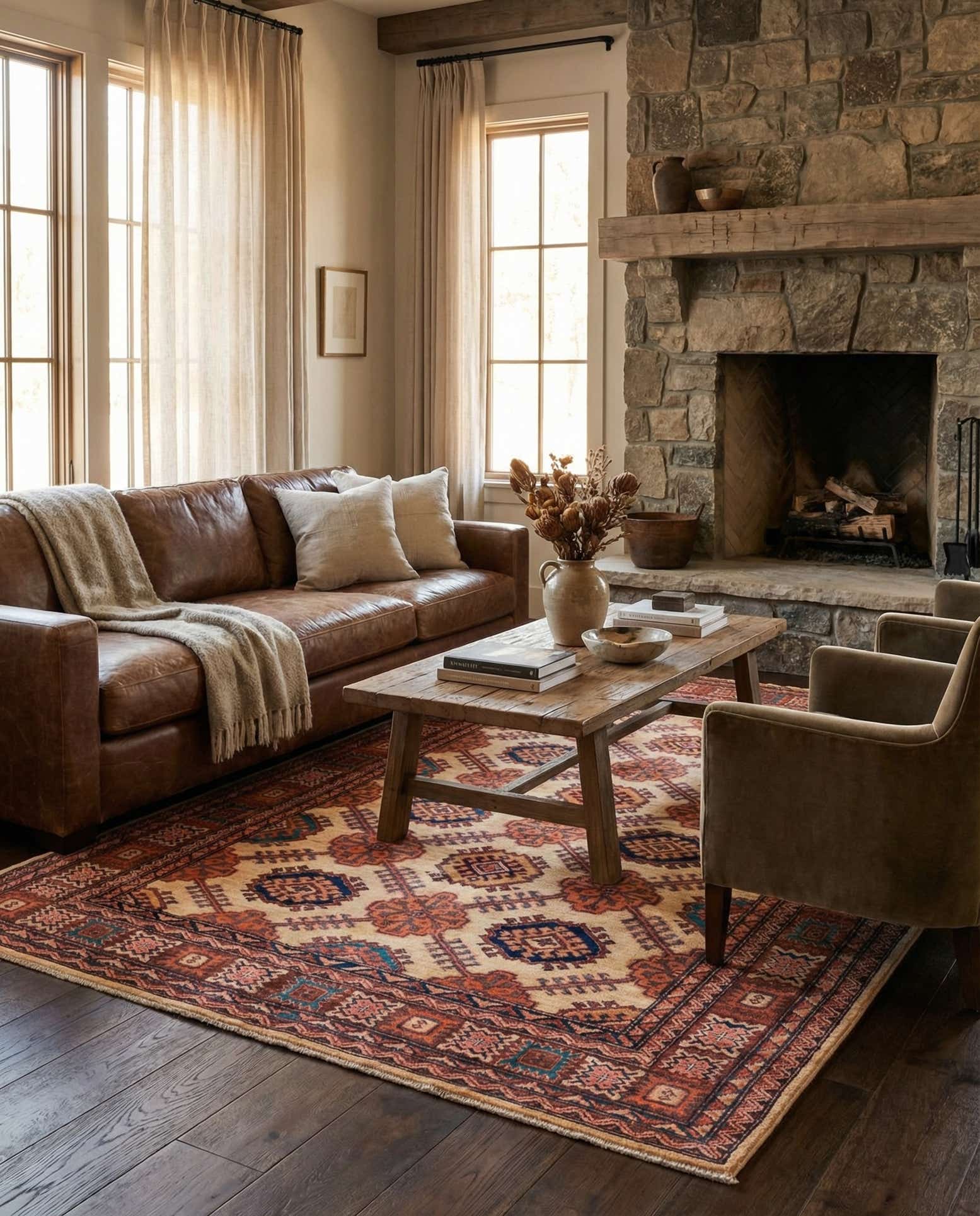 5' 7 x 8' 3 Hand Knotted Kazak Oriental Rug