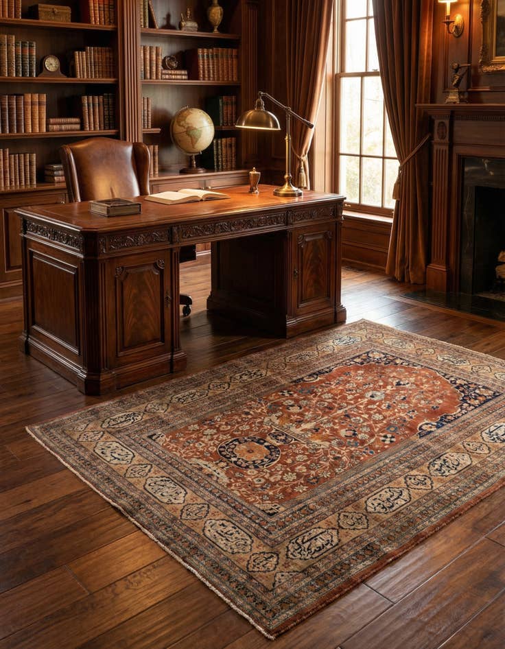 Detail image of 4' 2 x 5' 3 Tabriz Rug