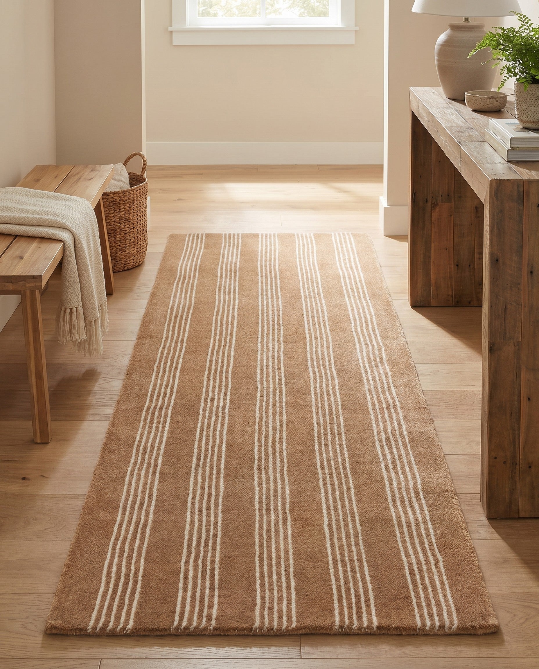 2' x 6' 1 Jill Zarin Striped Wool Runner Rug