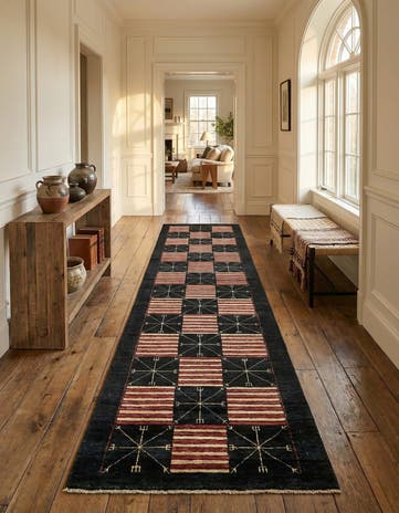 2' 6 x 9' 6 Hand Knotted Modern Ziegler Runner Rug