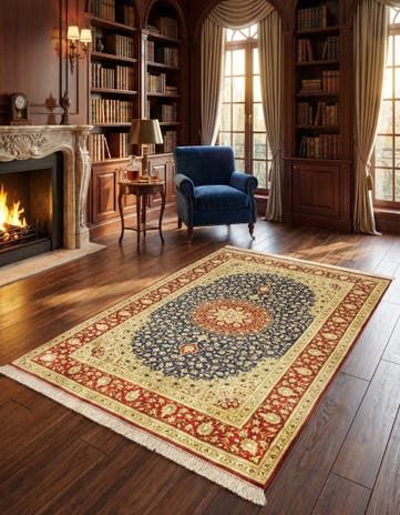 2' 7 x 4' Ghom Silk Rug
