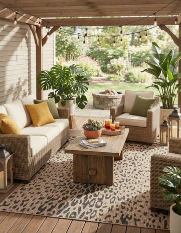 7' x 10' Easy-Clean Safari Indoor / Outdoor Rug