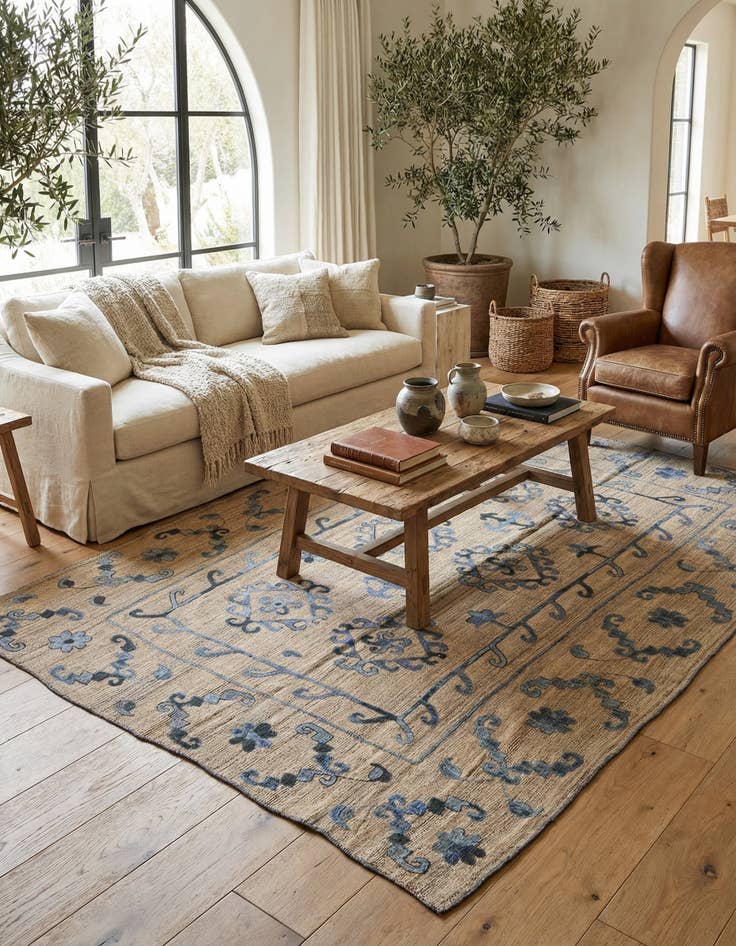 Detail image of 6' 8 x 9' 5  Hand Woven Kilim Modern Wool Rug