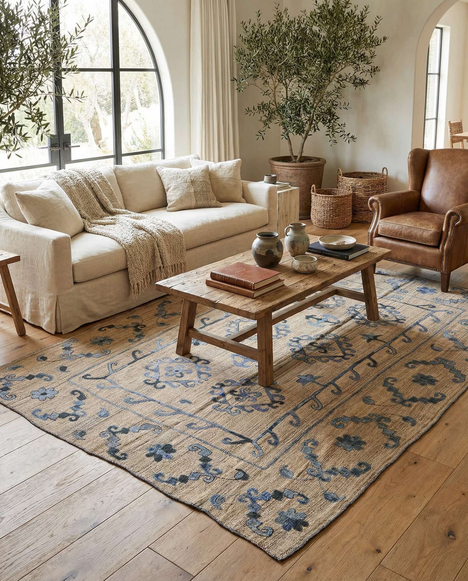 6' 8 x 9' 5 Hand Woven Kilim Modern Wool Rug