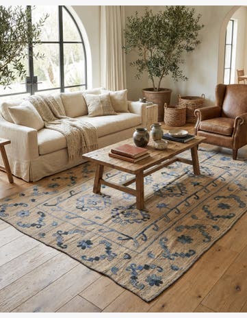 6' 8 x 9' 5 Hand Woven Kilim Modern Wool Rug