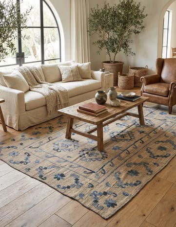 6' 8 x 9' 5 Hand Woven Kilim Modern Wool Rug