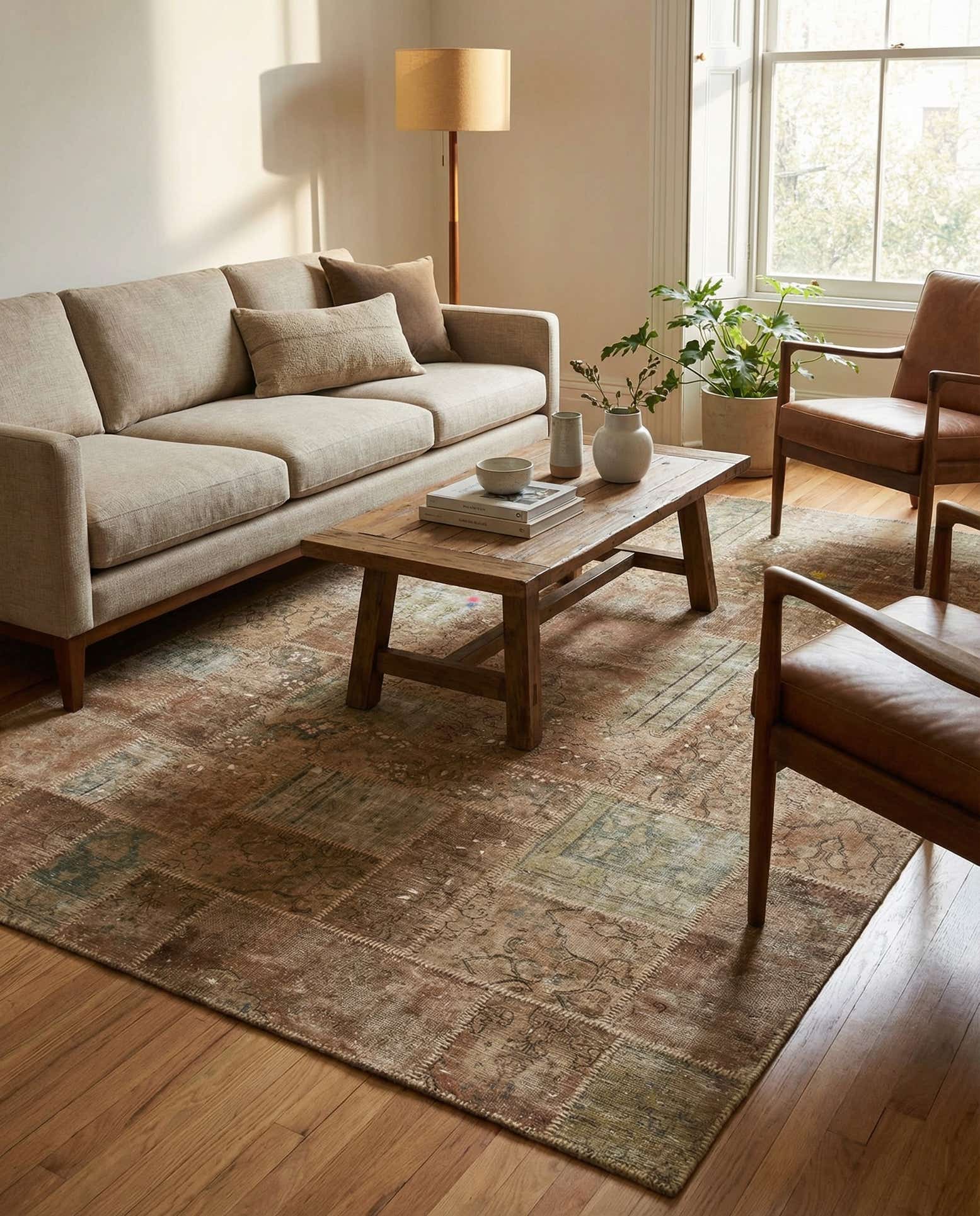 6' 10 x 10' 2 Hand Knotted Ultra Vintage Persian Wool Rug